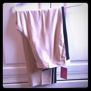 ❗️NWT❗️tuxedo stripe straight leg cropped trousers